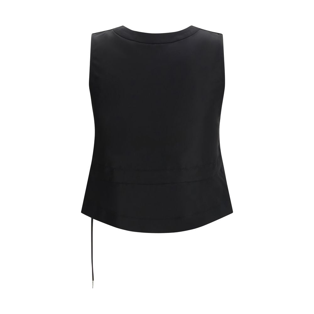 Sacai Black Polyester Waistcoat