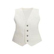 Sacai White Cotton Waistcoat
