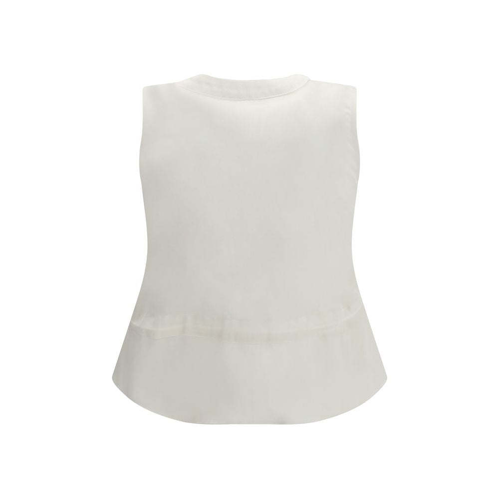 Sacai White Cotton Waistcoat Secondary image