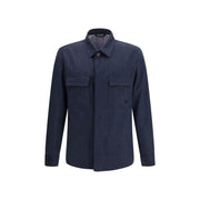 Etro Blue Wool Oves Aries Full-Length Jacket