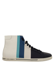 Dolce & Gabbana Multicolor Leather Mid Top Sneakers Shoes - Zachava