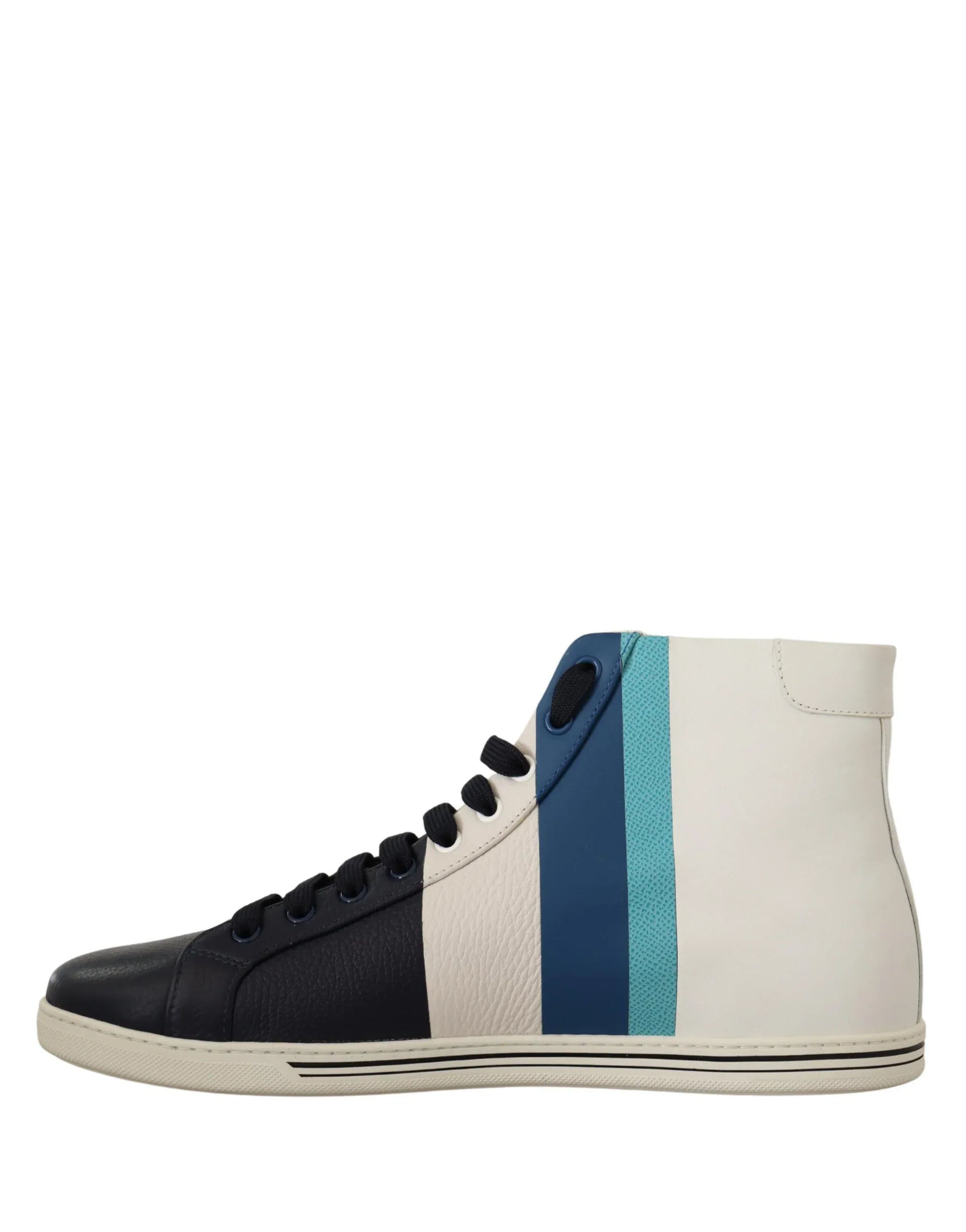 Dolce & Gabbana Multicolor Leather Mid Top Sneakers Shoes - Zachava