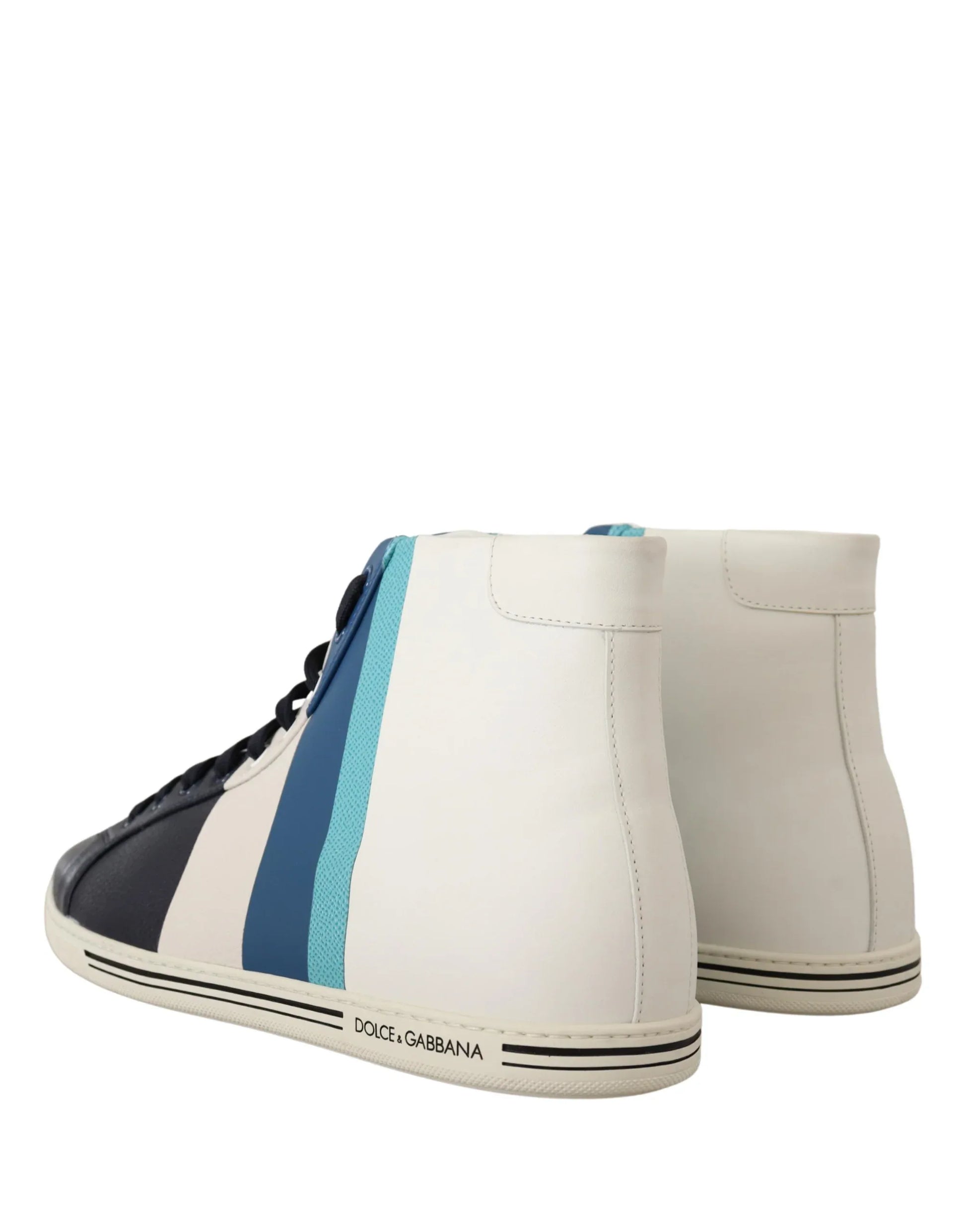 Dolce & Gabbana Multicolor Leather Mid Top Sneakers Shoes - Zachava