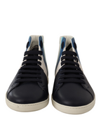 Dolce & Gabbana Multicolor Leather Mid Top Sneakers Shoes
