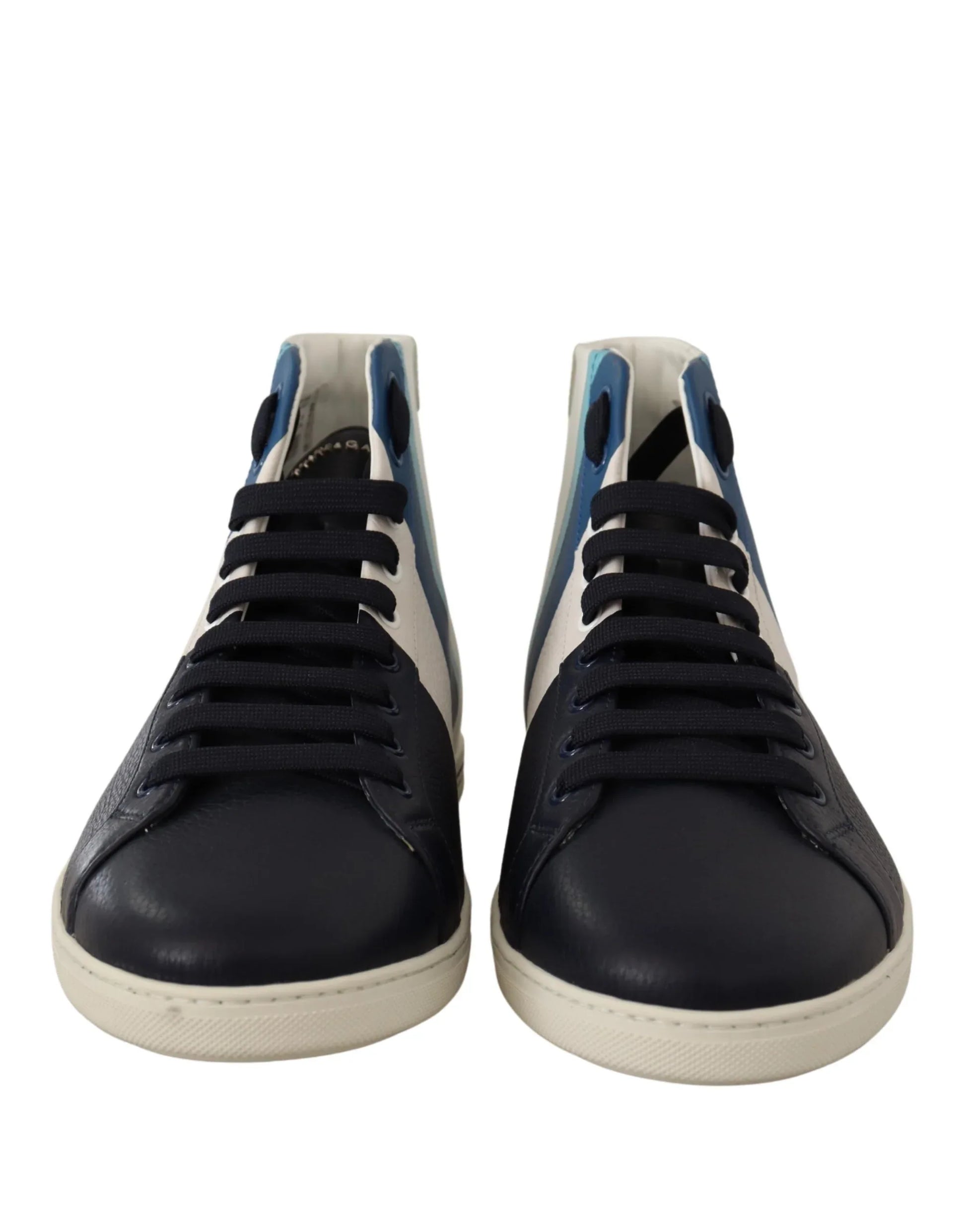 Dolce & Gabbana Multicolor Leather Mid Top Sneakers Shoes - Zachava