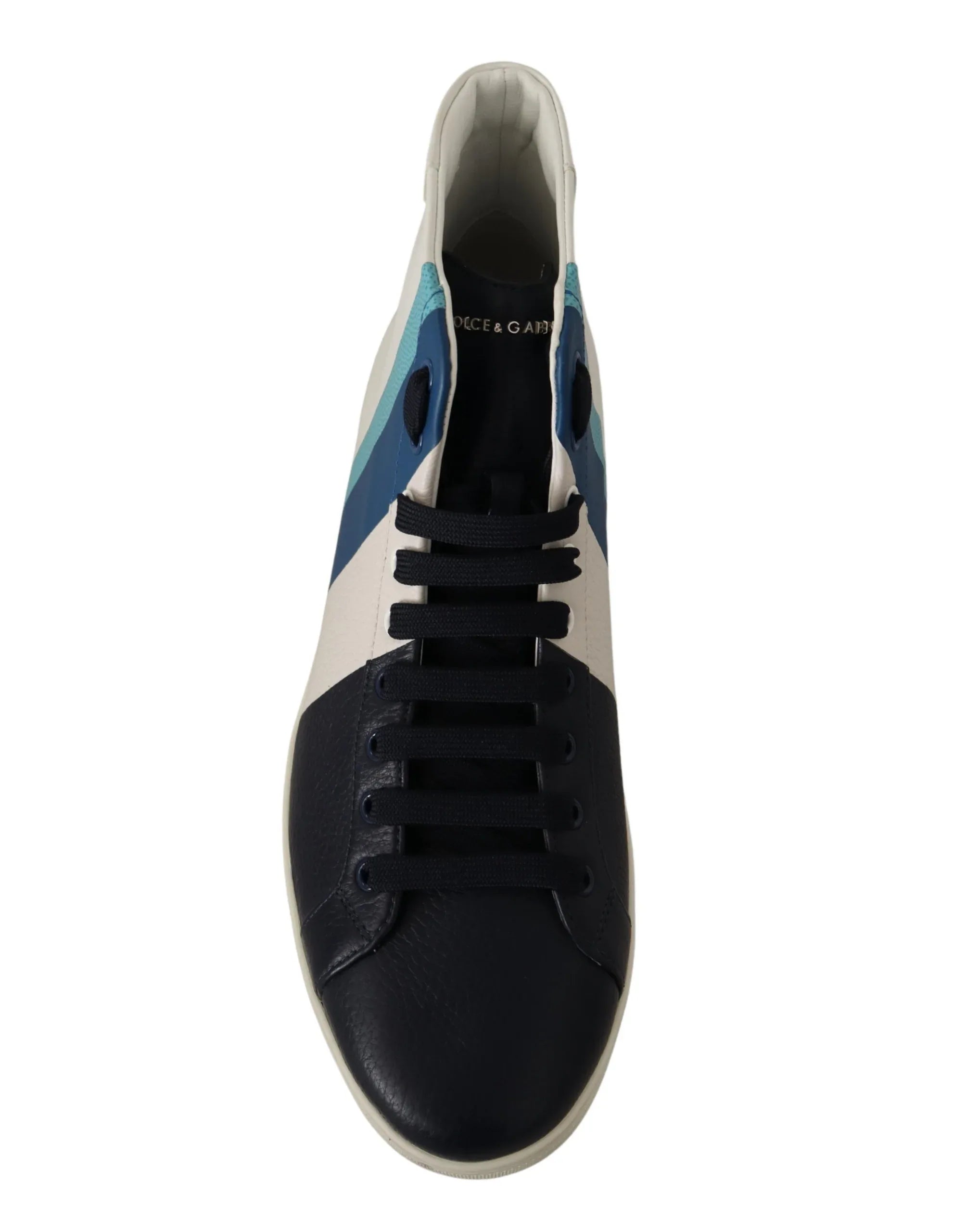 Dolce & Gabbana Multicolor Leather Mid Top Sneakers Shoes - Zachava