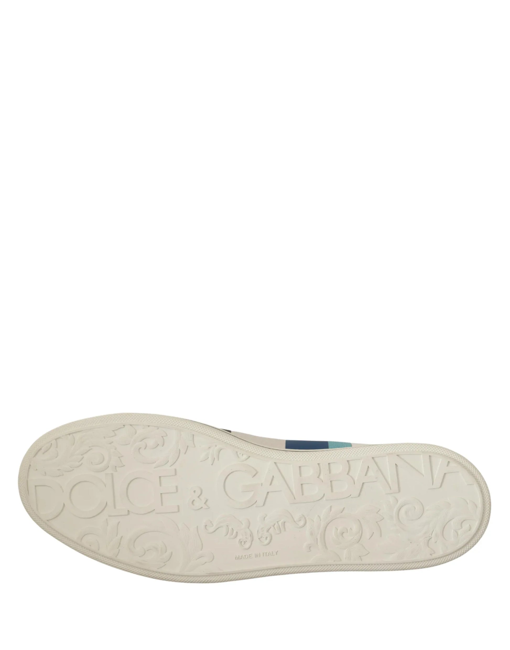 Dolce & Gabbana Multicolor Leather Mid Top Sneakers Shoes - Zachava