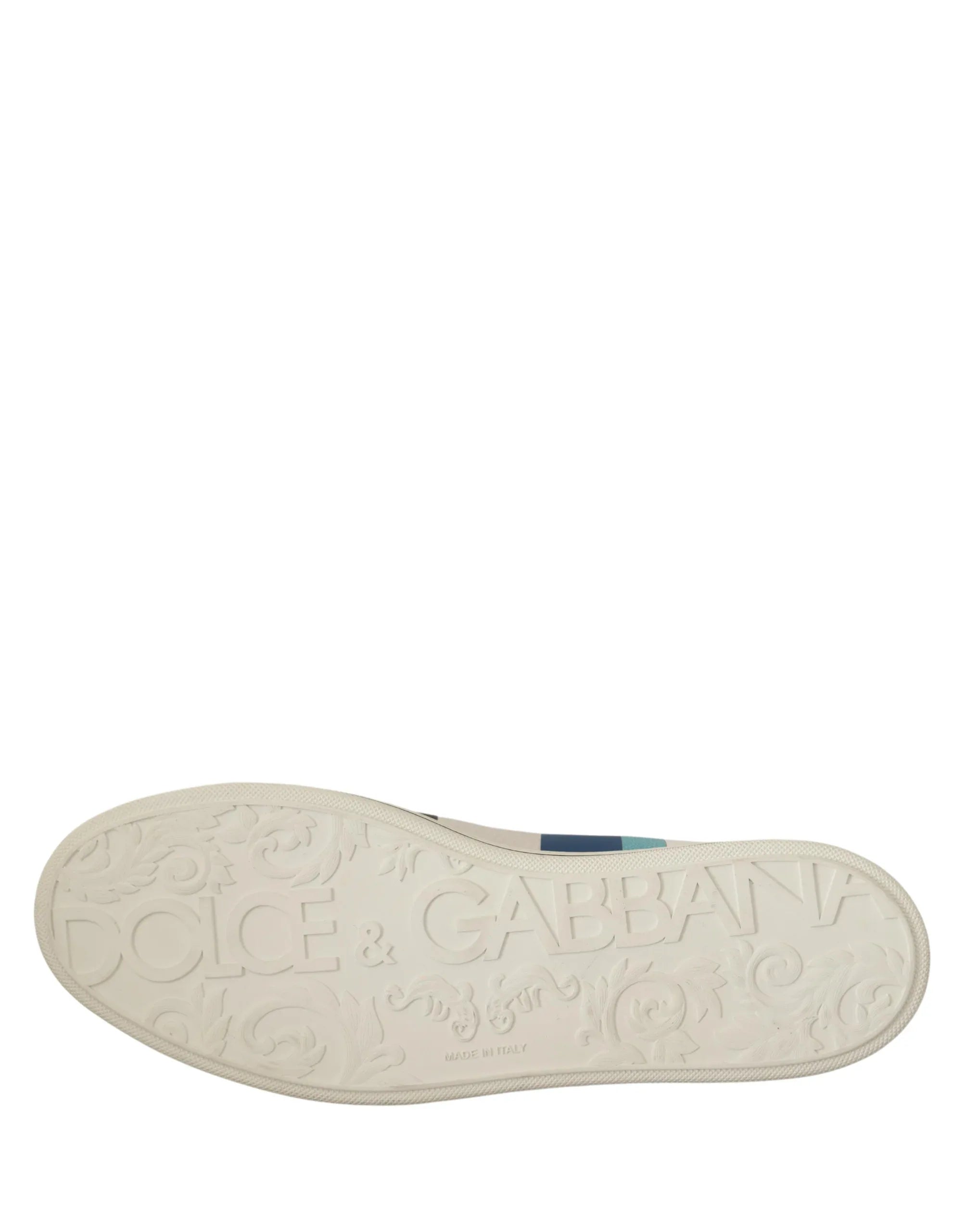 Dolce & Gabbana Multicolor Leather Mid Top Sneakers Shoes - Zachava