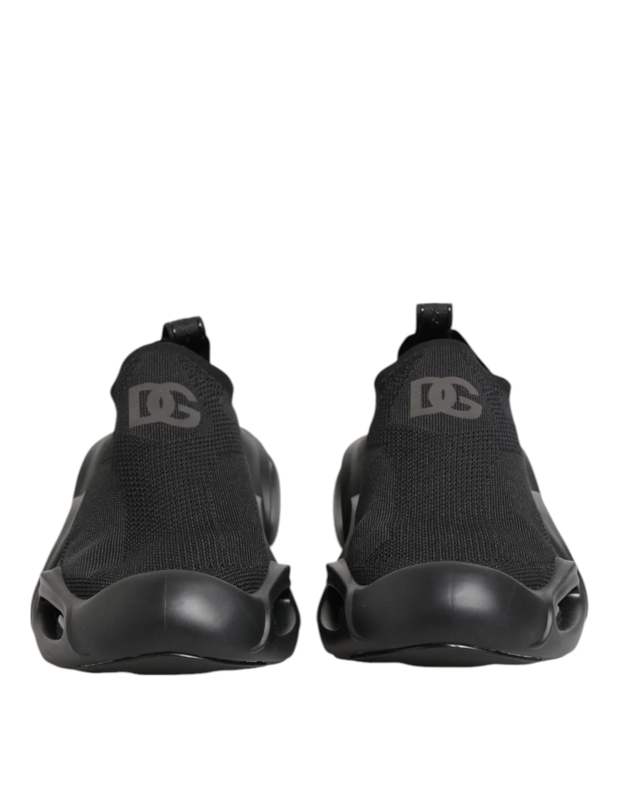 Dolce & Gabbana Black Slip On Wave Low Top Sneakers Shoes - Zachava