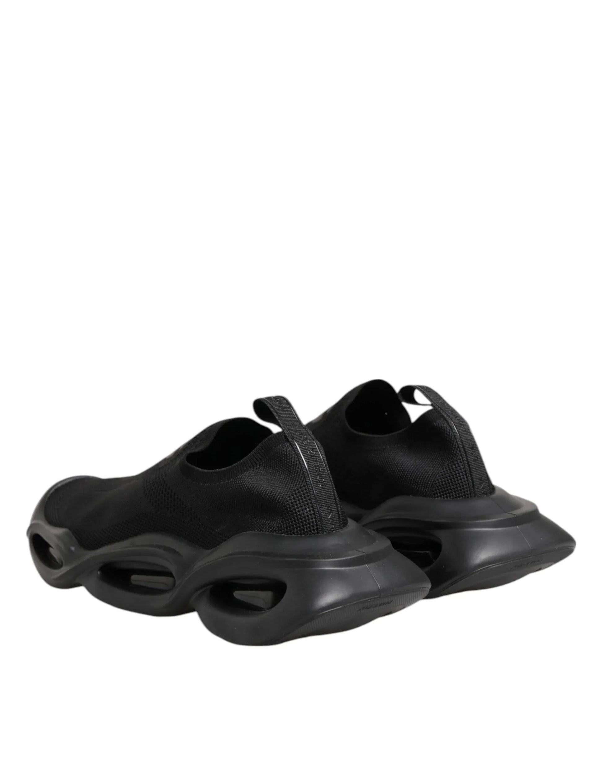 Dolce & Gabbana Black Slip On Wave Low Top Sneakers Shoes - Zachava