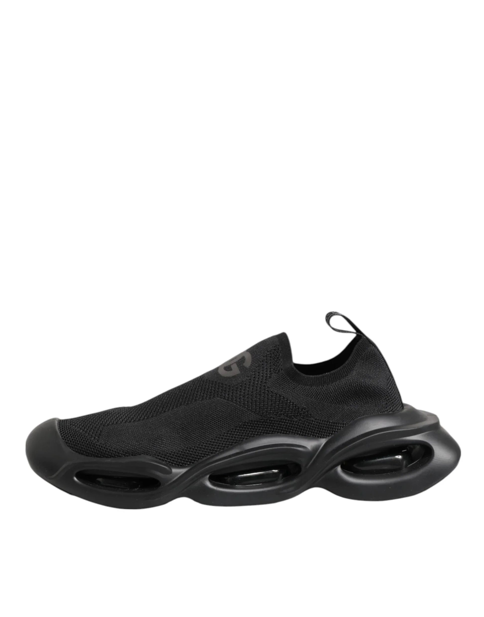 Dolce & Gabbana Black Slip On Wave Low Top Sneakers Shoes - Zachava
