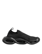 Dolce & Gabbana Black Slip On Wave Low Top Sneakers Shoes