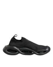 Dolce & Gabbana Black Slip On Wave Low Top Sneakers Shoes - Zachava