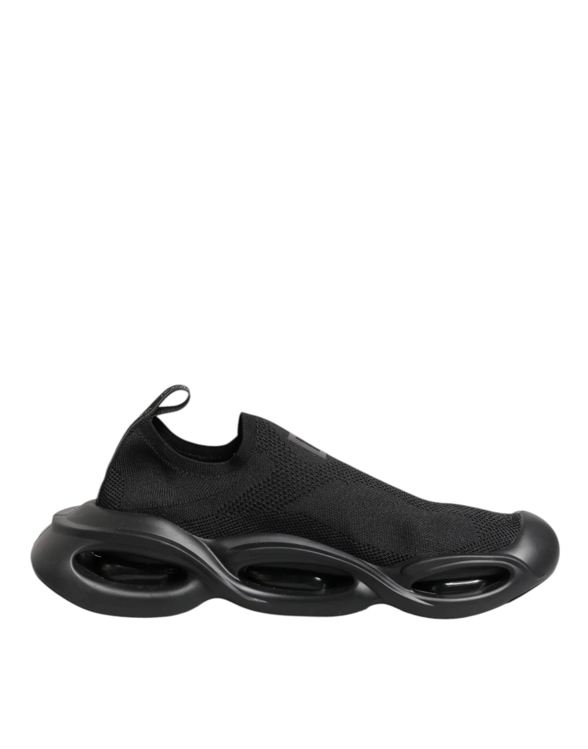 Dolce & Gabbana Black Slip On Wave Low Top Sneakers Shoes - Zachava