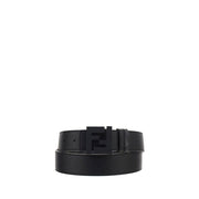 Fendi Black Calf Leather Bos Taurus Regular Belt