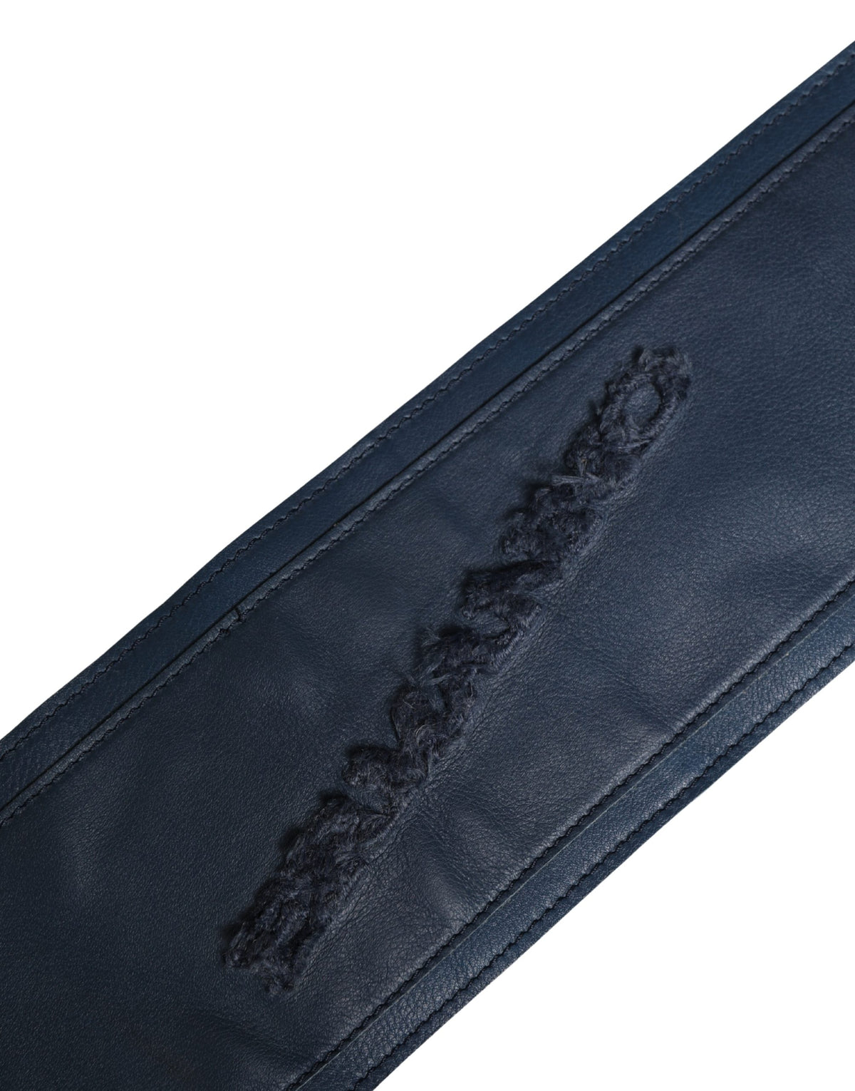 Ermanno Scervino Blue Leather Wide Waist Women Cintura Belt