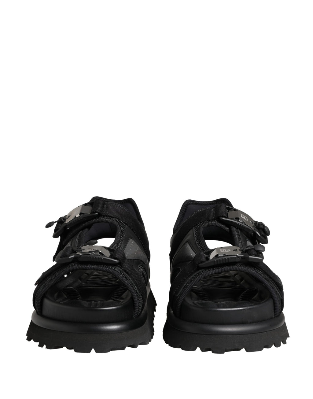 Dolce & Gabbana Black Logo Detailed Men Chunky Sandals Shoes