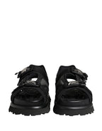 Dolce & Gabbana Black Logo Detailed Men Chunky Sandals Shoes