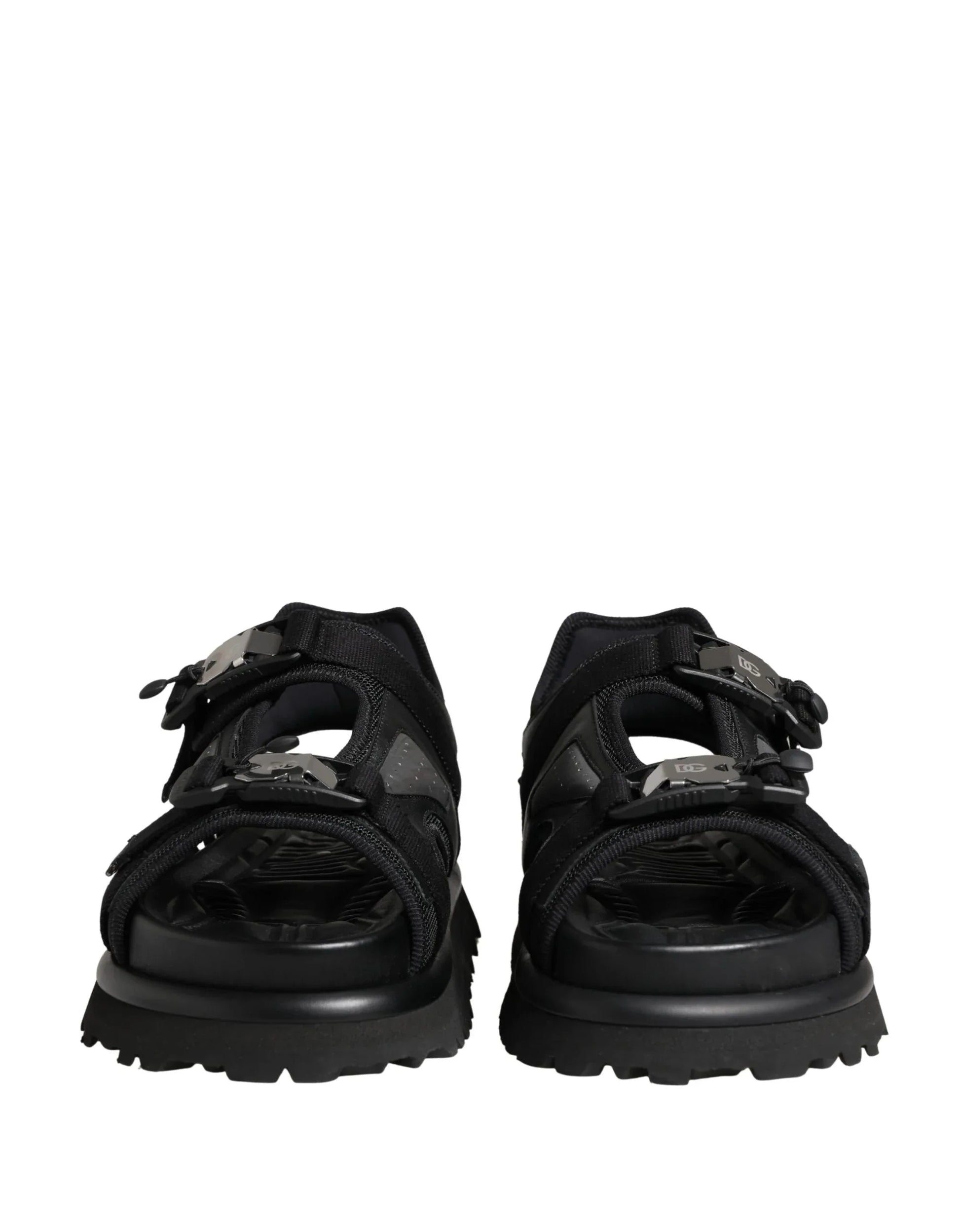 Dolce & Gabbana Black Logo Detailed Men Chunky Sandals Shoes - Zachava