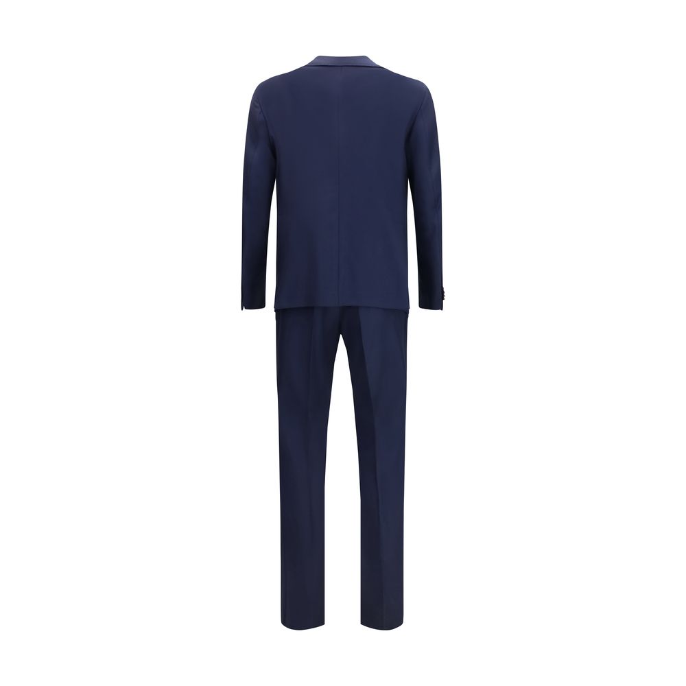 Tagliatore Blue Wool Two-Piece Suit for Men