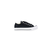 Converse Black Fabric Platform Sneakers