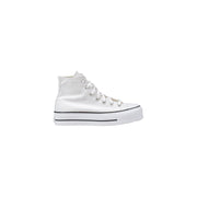 Converse White Polyester Platform Sneakers
