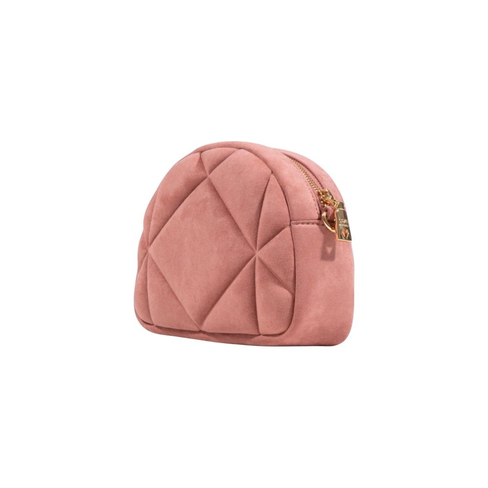 Love Moschino Pink Suede Leather Handbag
