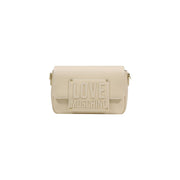 Love Moschino Cream Polyethylene Handbag