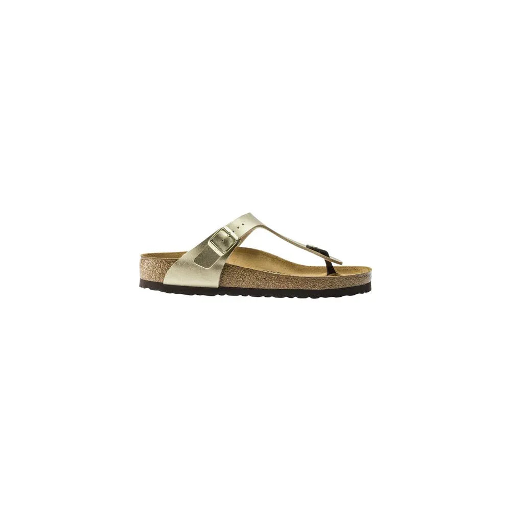 Birkenstock Gold Synthetic Flat Sandals - Zachava