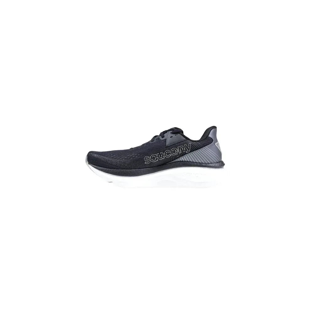 Saucony Black And White Textile Athletic Sneakers - Zachava