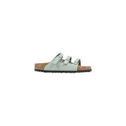 Birkenstock Green Leather Flat Sandals - Zachava