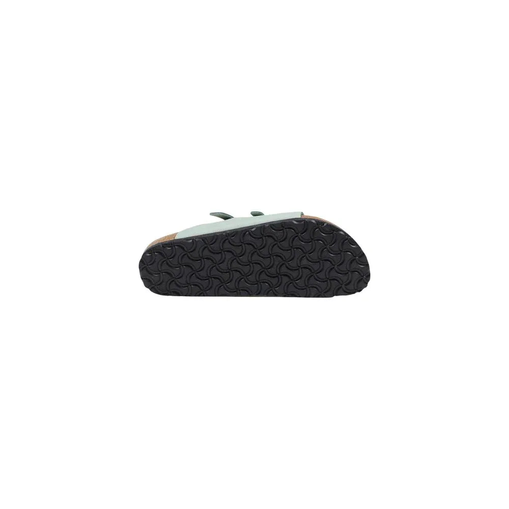 Birkenstock Green Leather Flat Sandals - Zachava