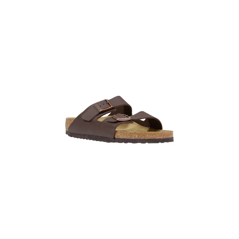 Birkenstock Brown Synthetic Flat Sandals - Zachava