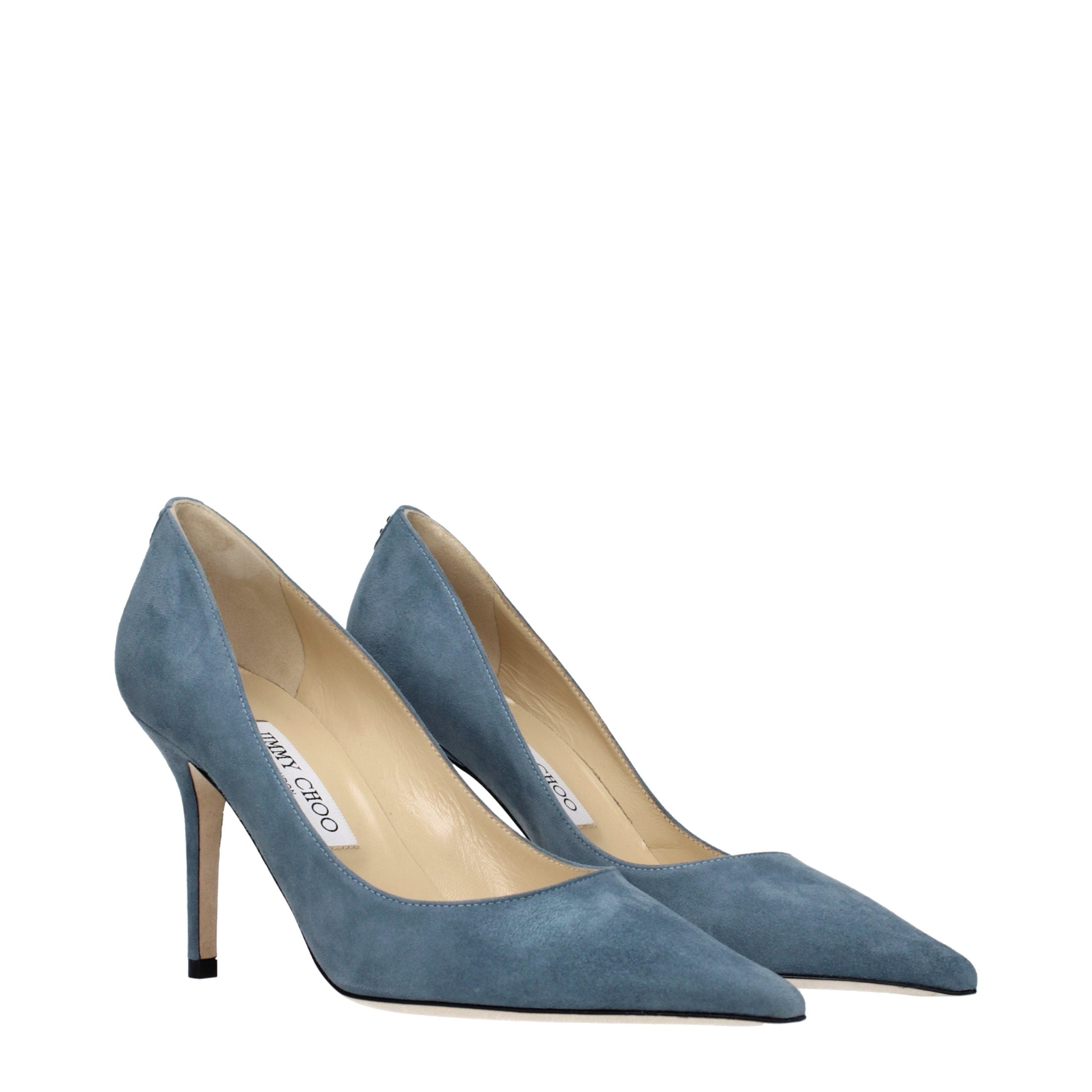 Jimmy Choo Blue Leather Pumps
