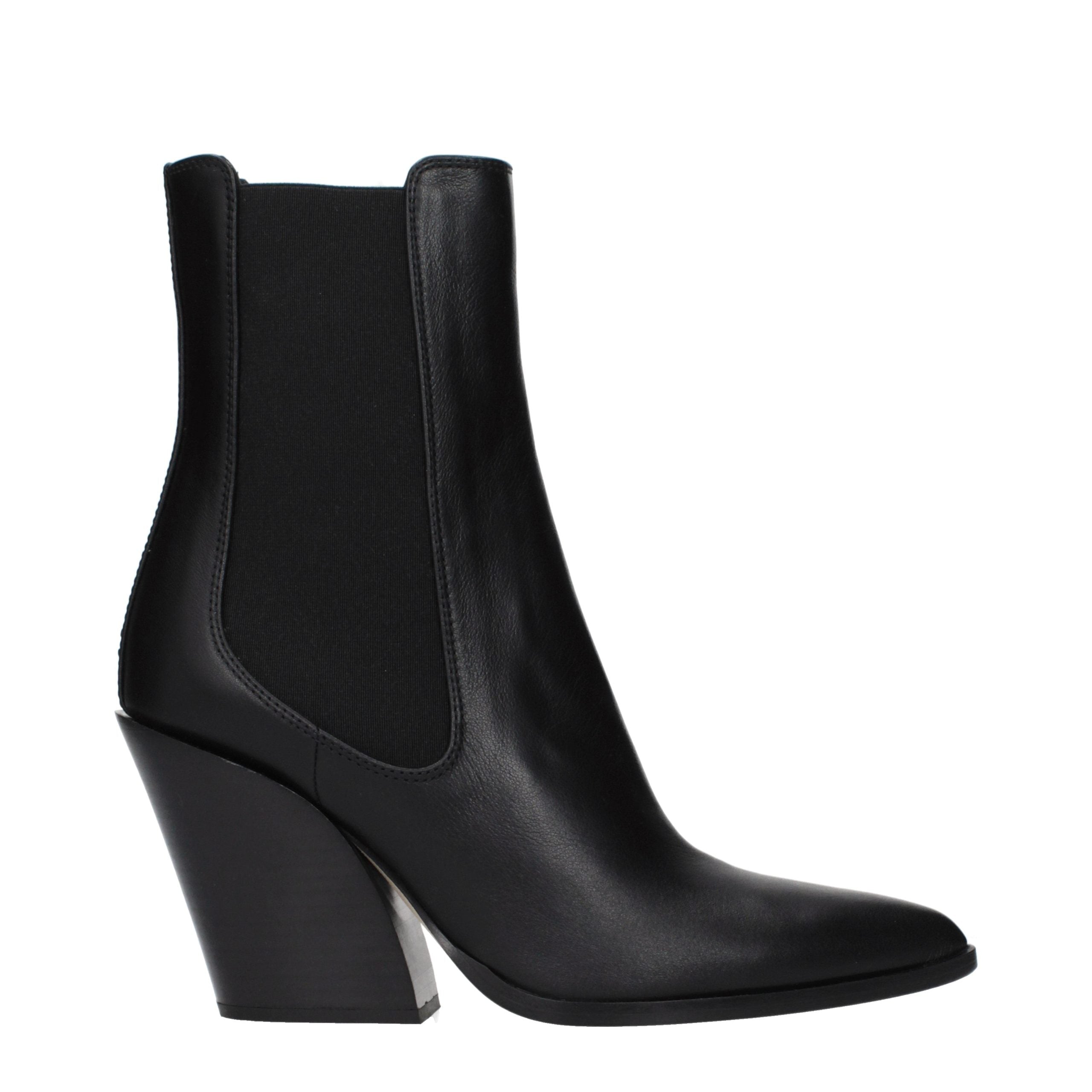 Jimmy Choo Black Leather Ankle Boots