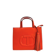 Twinset Orange Faux Leather Women Handbag