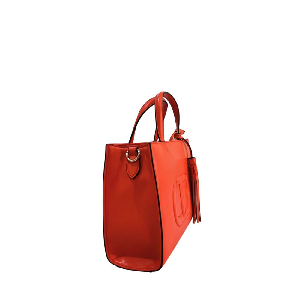 Twinset Orange Faux Leather Women Handbag