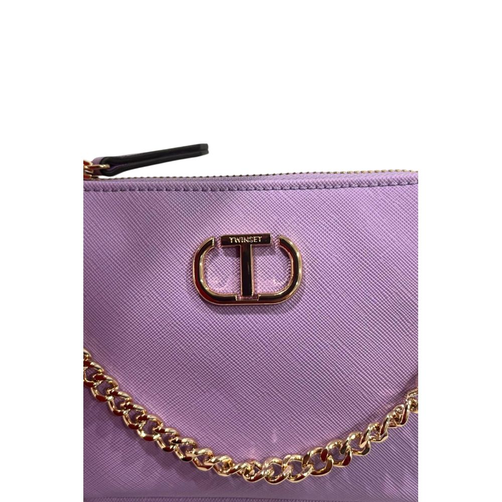 Twinset Purple PU Women Shoulder Bag