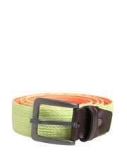 Malo Green Orange Braided Metal Buckle Waist Cintura Belt for Men