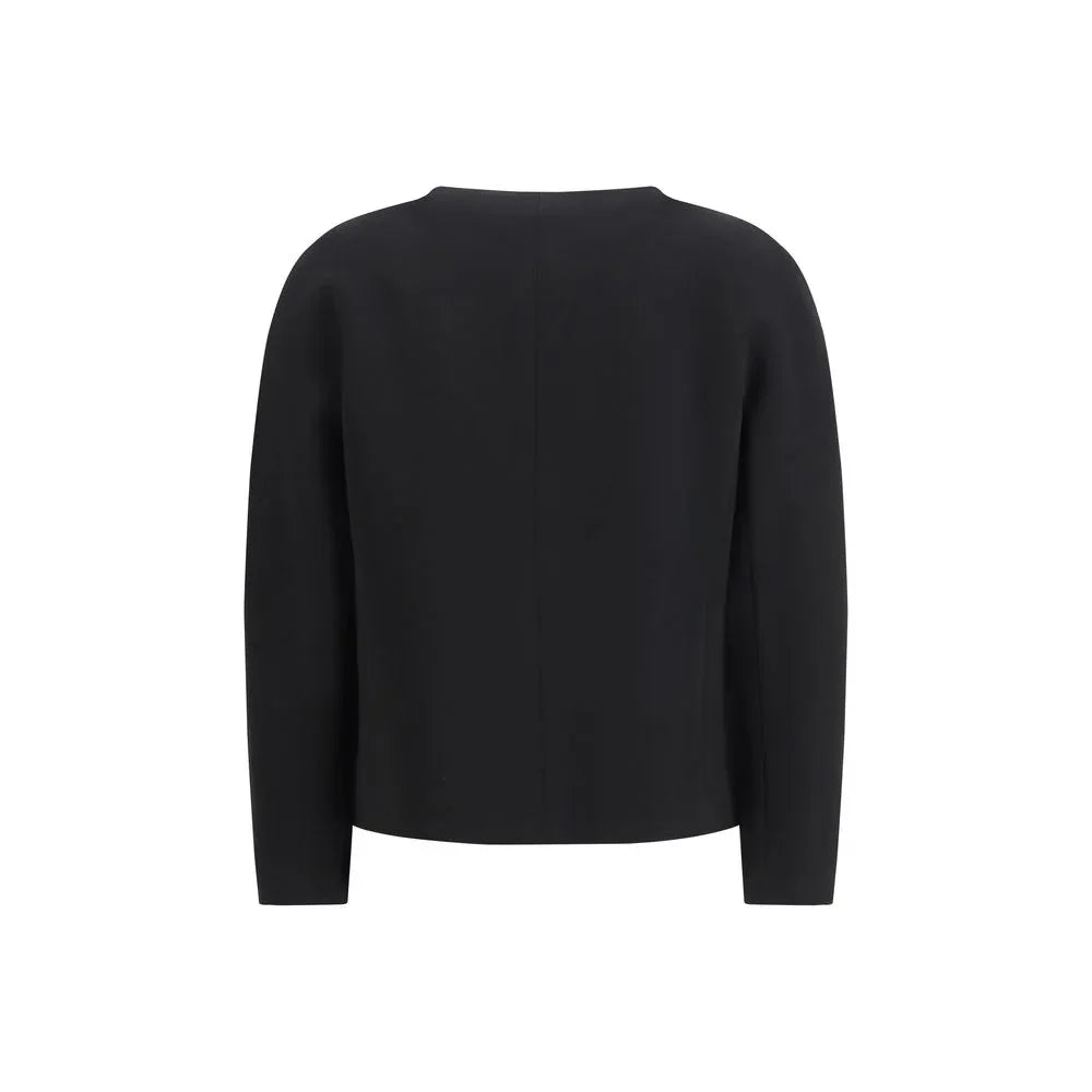 Max Mara Black Triacetate Coat - Zachava