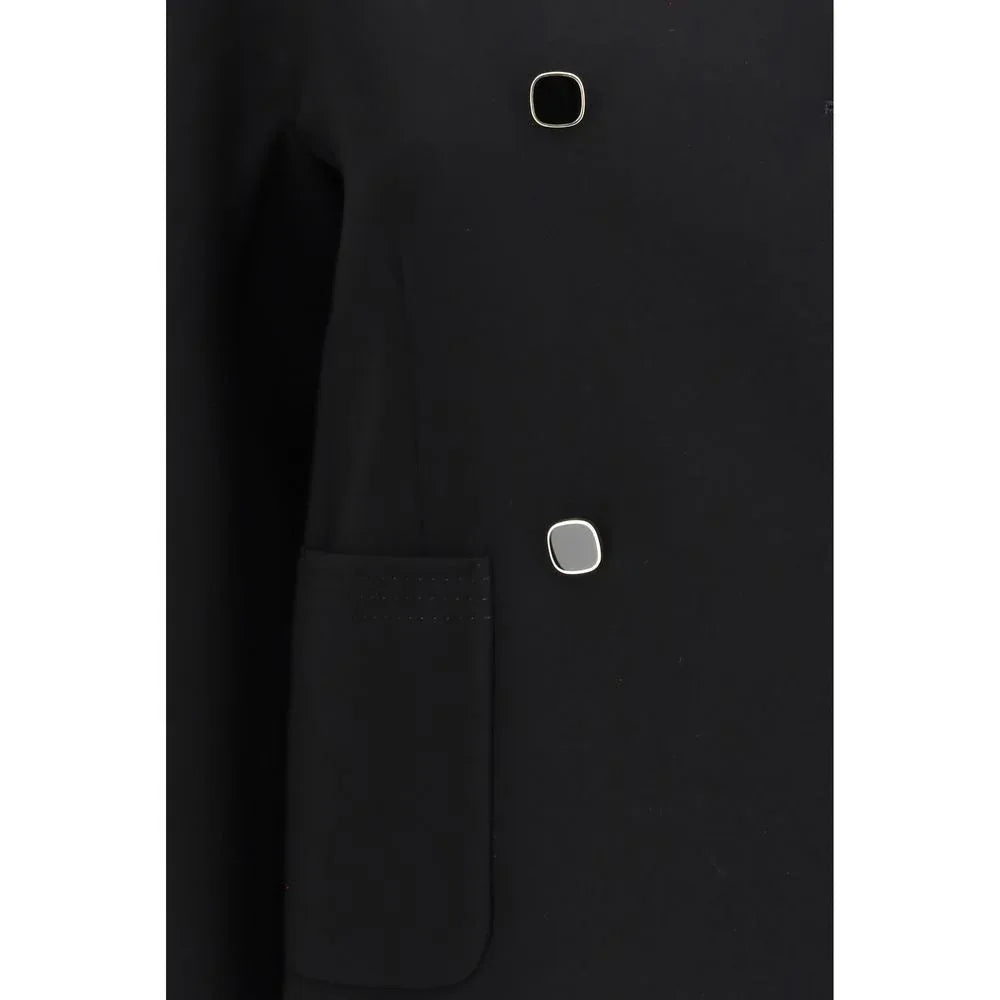 Max Mara Black Triacetate Coat - Zachava