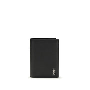 Saint Laurent Black Calf Leather Bos Taurus Wallet