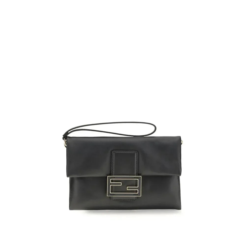 Fendi Black Calf Leather Bos Taurus Clutch Bag - Zachava Main image