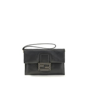 Fendi Black Calf Leather Bos Taurus Shoulder Bag