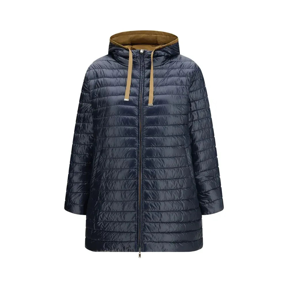 Herno Blue Polyester Coat - Zachava