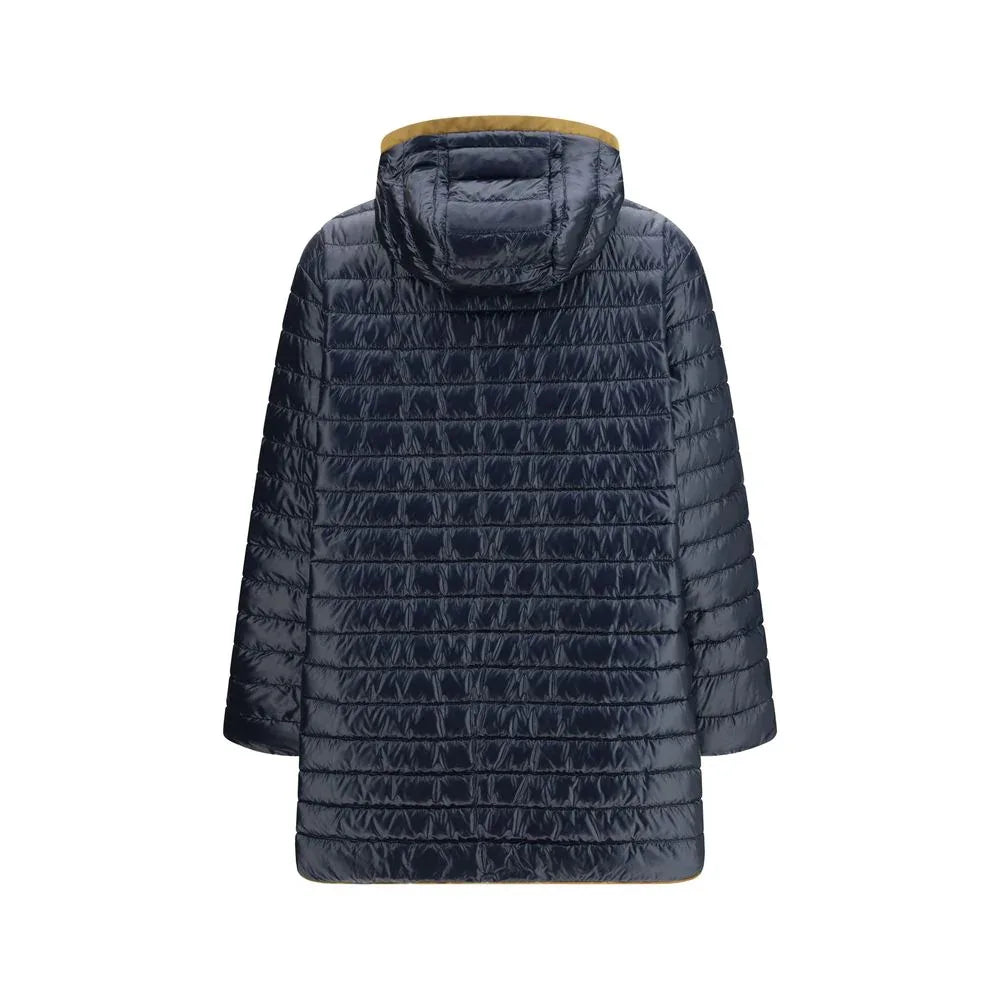 Herno Blue Polyester Coat - Zachava