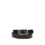 Brunello Cucinelli Black Calf Leather Bos Taurus Belt