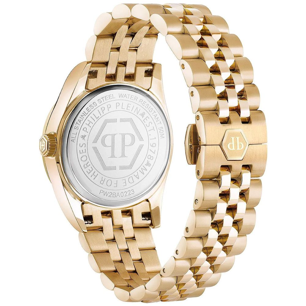 Philipp Plein Gold Stainless Steel Dress Watch