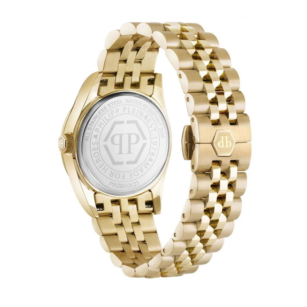 Philipp Plein Gold Stainless Steel Dress Watch