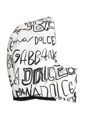 Dolce & Gabbana White Logo Print Whole Head Wrap Capello Hat for Men